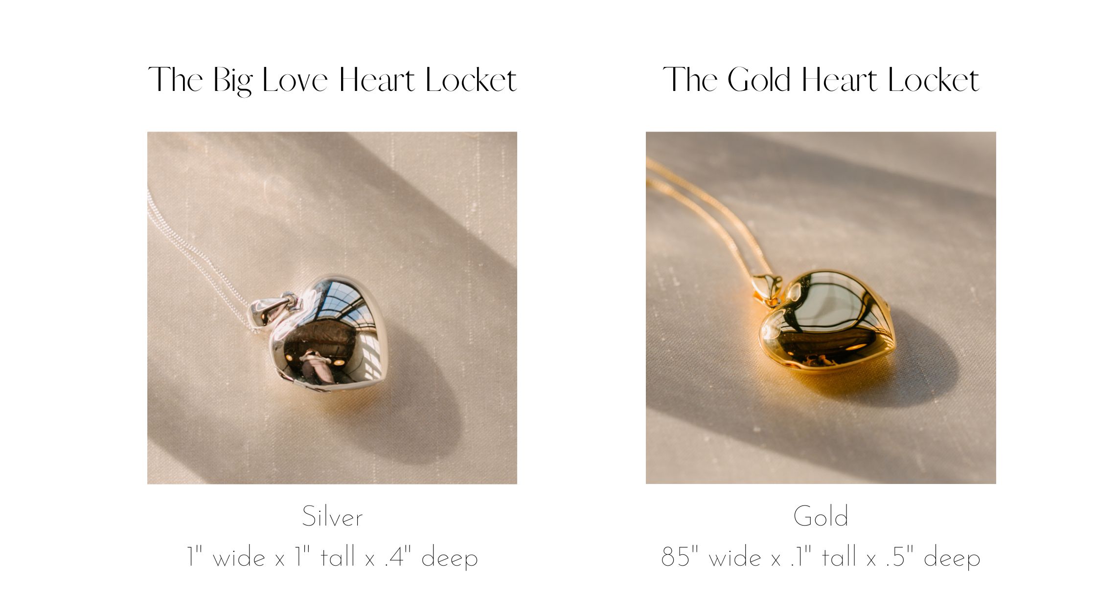 Silver and Gold Heart Lockets