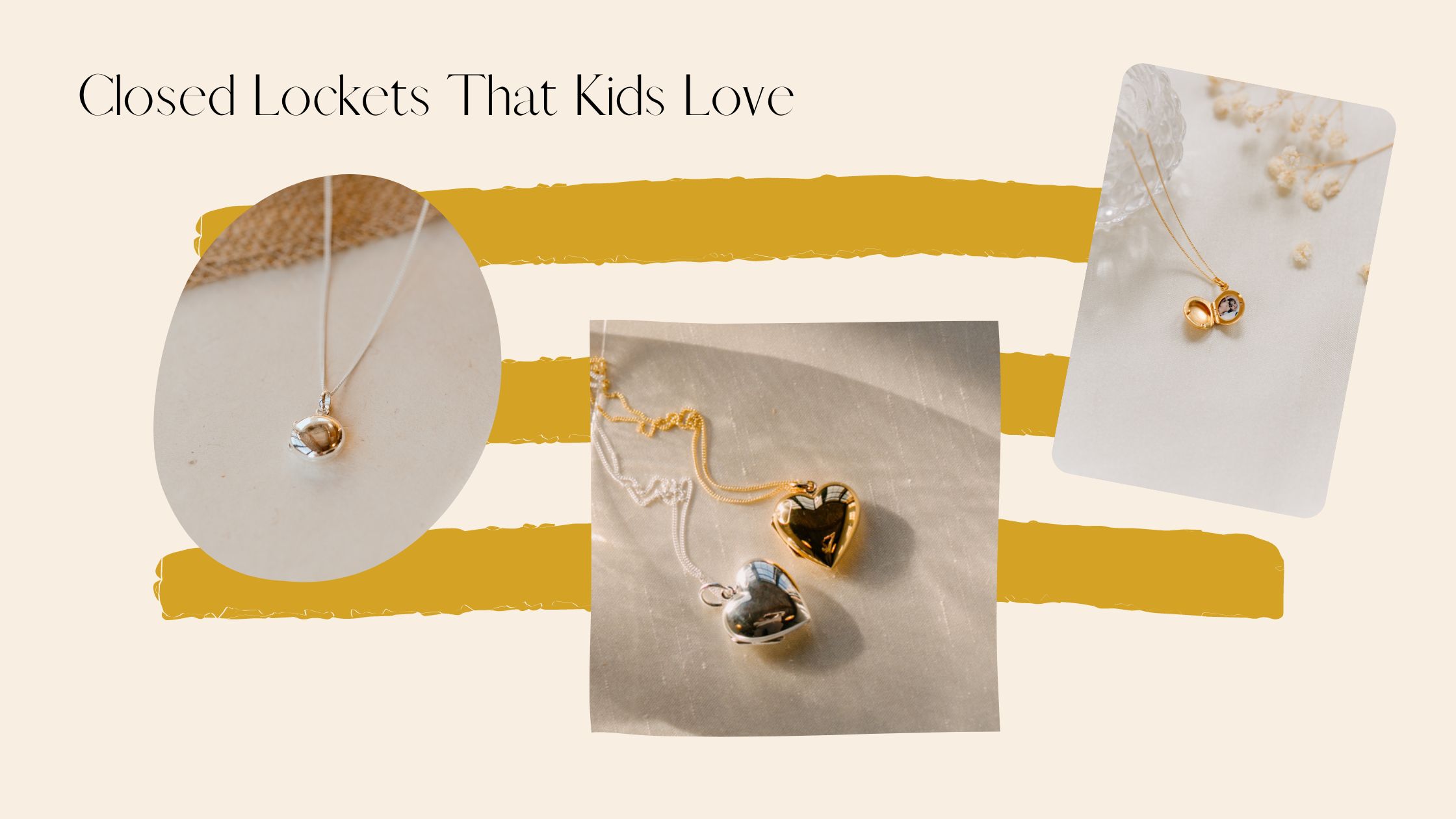 lockets in gold and silver