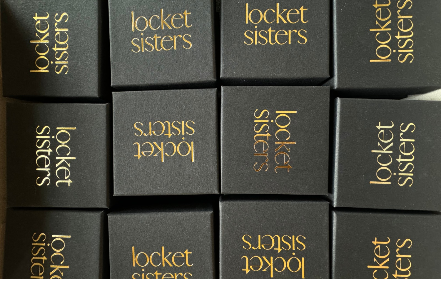 Locket Sisters photo locket in its gift box with a handwritten note