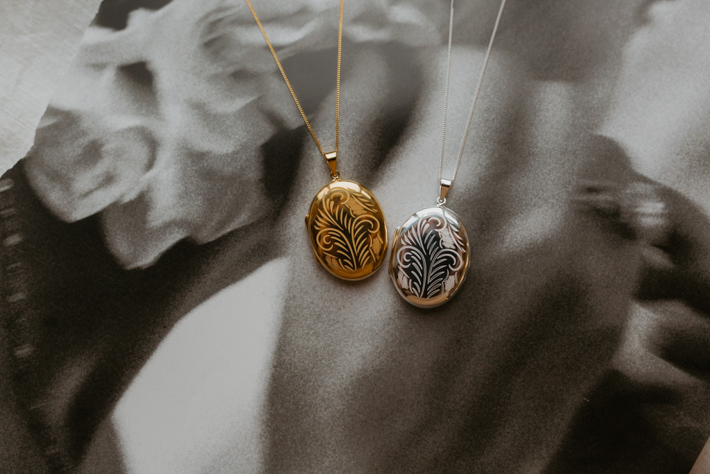 The Evelyn Lockets are back in stock in gold and silver