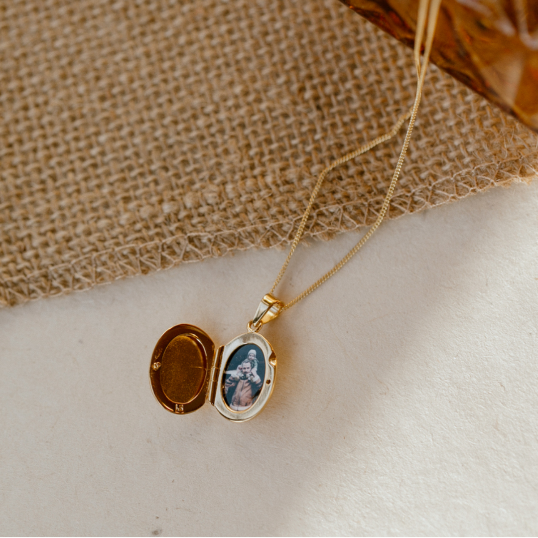 necklace idea locket with photograph inside for father's day